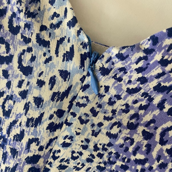 Rebecca Taylor 100% Silk Peplum Sleeveless Blue Square Neck Top 💙 - Picture 9 of 9